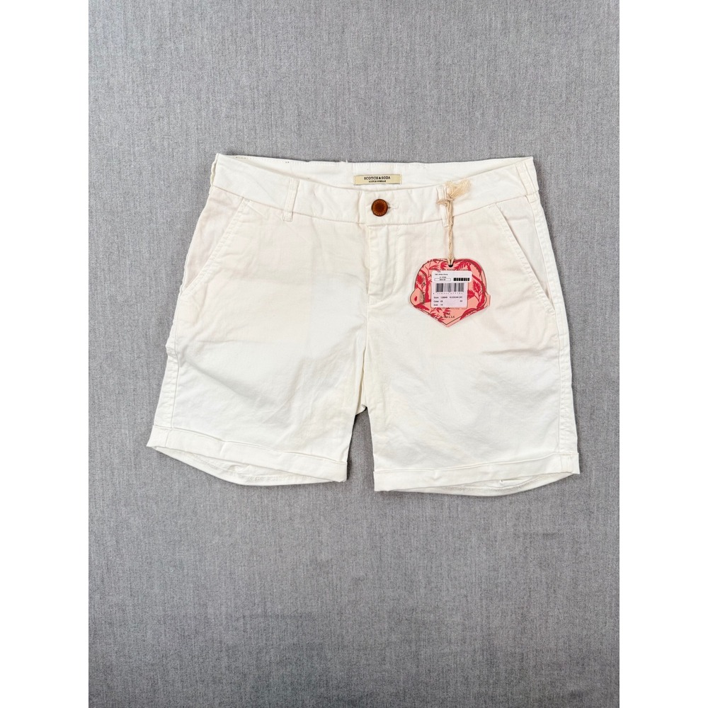 Scotch & Soda Scotch RBelle Girls White Chino Shorts Size 14‎ 129646 NEW